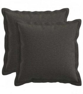 vidaXL Cushion with Pillow HOUTEN 2 pcs Dark Grey Faux Linen — Size: 35 x 35 cm