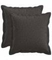 vidaXL Cushion with Pillow HOUTEN 2 pcs Dark Grey Faux Linen — Size: 35 x 35 cm