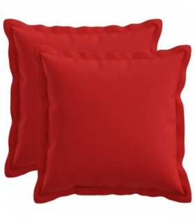 vidaXL Cushion with Pillow HOUTEN 2 pcs Red Faux Linen — Size: 40 x 40 cm