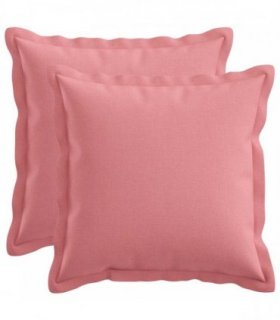 vidaXL Cushion with Pillow HOUTEN 2 pcs Pink Faux Linen — Size: 45 x 45 cm