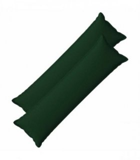vidaXL Cushion with Pillow HOUTEN 2 pcs Dark Green Faux Linen — Size: 40 x 145 cm