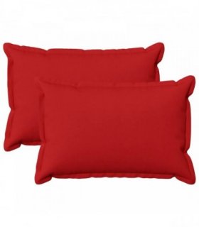 vidaXL Cushion with Pillow HOUTEN 2 pcs Red Faux Linen — Size: 50 x 75 cm