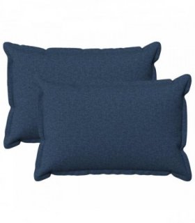 vidaXL Cushion with Pillow HOUTEN 2 pcs Blue Faux Linen — Size: 50 x 70 cm