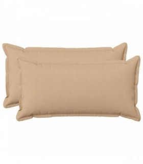 vidaXL Cushion with Pillow HOUTEN 2 pcs Cream Faux Linen — Size: 40 x 70 cm