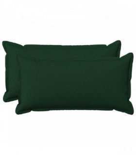 vidaXL Cushion with Pillow HOUTEN 2 pcs Dark Green Faux Linen — Size: 40 x 70 cm