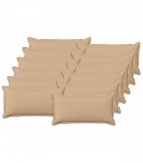 vidaXL Cushion with Pillow HOUTEN 12 pcs Cream Faux Linen — Size: 40 x 80 cm