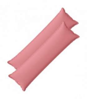 vidaXL Cushion with Pillow HOUTEN 2 pcs Pink Faux Linen — Size: 40 x 145 cm