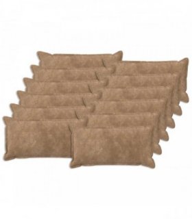 vidaXL Cushion with Pillow HOUTEN 12 pcs Taupe Microfiber Fleece — Size: 40 x 80 cm