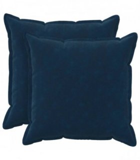 vidaXL Cushion with Pillow HOUTEN 2 pcs Blue Microfiber Fleece — Size: 65 x 65 cm