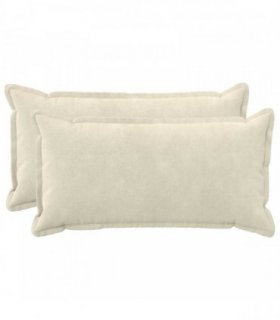 vidaXL Cushion with Pillow HOUTEN 2 pcs Cream Microfiber Fleece — Size: 40 x 80 cm