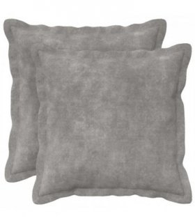 vidaXL Cushion with Pillow HOUTEN 2 pcs Light Grey Microfiber Fleece — Size: 35 x 35 cm