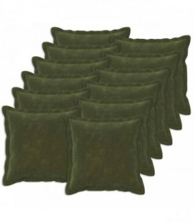vidaXL Cushion with Pillow HOUTEN 12 pcs Green Microfiber Fleece — Size: 50 x 50 cm