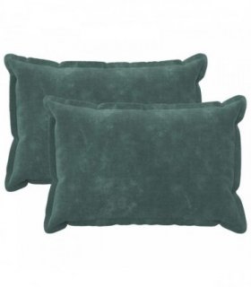vidaXL Cushion with Pillow HOUTEN 2 pcs Sea Blue Microfiber Fleece — Size: 30 x 50 cm