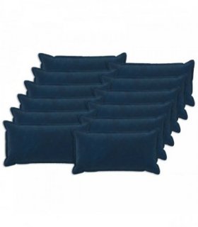 vidaXL Cushion with Pillow HOUTEN 12 pcs Blue Microfiber Fleece — Size: 40 x 80 cm