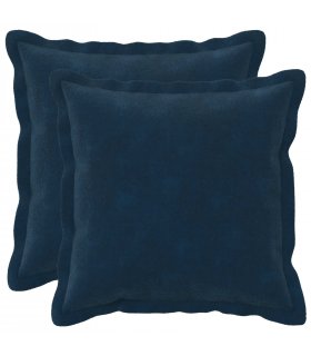 vidaXL Cushion with Pillow HOUTEN 2 pcs Blue Microfiber Fleece — Size: 50 x 50 cm