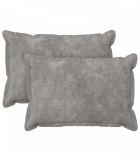 vidaXL Cushion with Pillow HOUTEN 2 pcs Light Grey Microfiber Fleece — Size: 40 x 60 cm