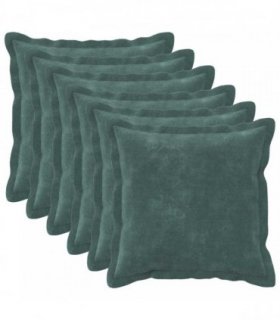 vidaXL Cushion with Pillow HOUTEN 6 pcs Sea Blue Microfiber Fleece — Size: 30 x 30 cm