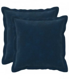 vidaXL Cushion with Pillow HOUTEN 2 pcs Blue Microfiber Fleece — Size: 35 x 35 cm