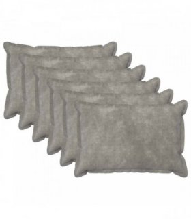 vidaXL Cushion with Pillow HOUTEN 6 pcs Light Grey Microfiber Fleece — Size: 40 x 60 cm