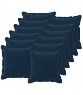 vidaXL Cushion with Pillow HOUTEN 12 pcs Blue Microfiber Fleece — Size: 50 x 50 cm