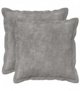 vidaXL Cushion with Pillow HOUTEN 2 pcs Light Grey Microfiber Fleece — Size: 45 x 45 cm