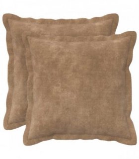 vidaXL Cushion with Pillow HOUTEN 2 pcs Taupe Microfiber Fleece — Size: 45 x 45 cm
