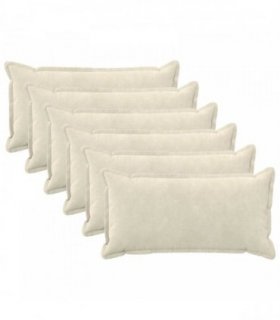 vidaXL Cushion with Pillow HOUTEN 6 pcs Cream Microfiber Fleece — Size: 40 x 70 cm