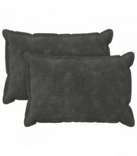 vidaXL Cushion with Pillow HOUTEN 2 pcs Anthracite Microfiber Fleece — Size: 50 x 80 cm