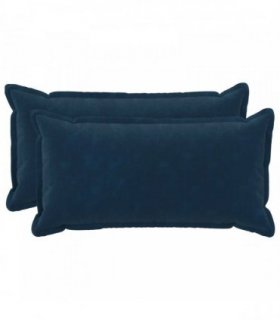 vidaXL Cushion with Pillow HOUTEN 2 pcs Blue Microfiber Fleece — Size: 40 x 80 cm