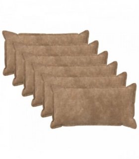vidaXL Cushion with Pillow HOUTEN 6 pcs Taupe Microfiber Fleece — Size: 40 x 80 cm