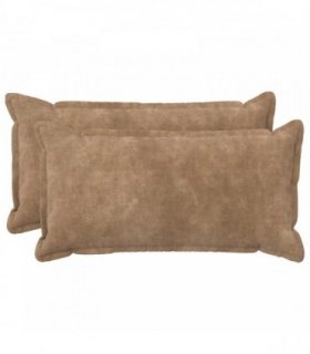 vidaXL Cushion with Pillow HOUTEN 2 pcs Taupe Microfiber Fleece — Size: 40 x 80 cm