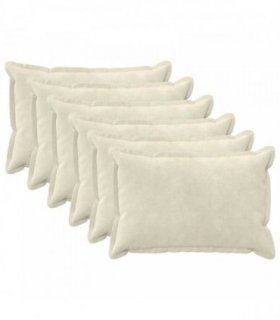 vidaXL Cushion with Pillow HOUTEN 6 pcs Cream Microfiber Fleece — Size: 30 x 50 cm