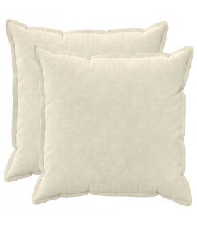 vidaXL Cushion with Pillow HOUTEN 2 pcs Cream Microfiber Fleece — Size: 60 x 60 cm