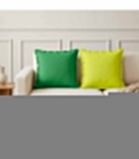 vidaXL Cushion with Pillow HOUTEN 12 pcs Green Polyester — Size: 40 x 40 cm