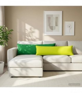vidaXL Cushion with Pillow HOUTEN Bright Green 40 x 145 cm Polyester