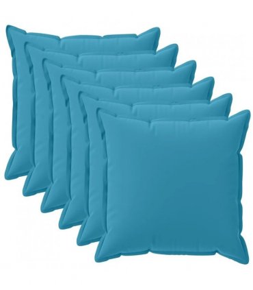 vidaXL Cushion with Pillow HOUTEN 6 pcs Light Blue Polyester — Size: 30 x 30 cm