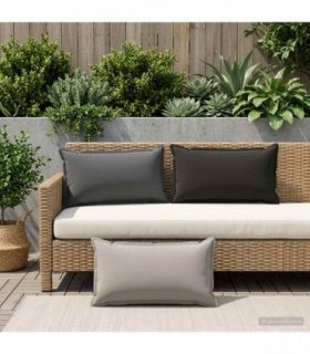 vidaXL Cushion with Pillow HOUTEN 6 pcs Anthracite Polyester — Size: 40 x 70 cm