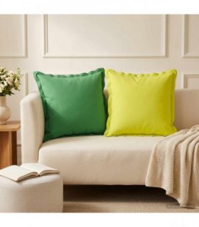 vidaXL Cushion with Pillow HOUTEN 12 pcs Green Polyester — Size: 50 x 50 cm