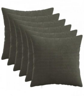 vidaXL Cushion Cover 6 pcs HEERLEN Anthracite 50 x 50 cm Corduroy