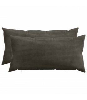 vidaXL Cushion Cover 2 pcs HEERLEN Anthracite 40 x 70 cm Corduroy