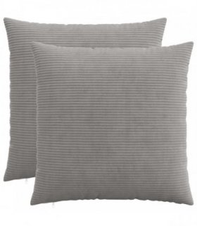 vidaXL Cushion Cover 2 pcs HEERLEN Light Grey 60 x 60 cm Corduroy