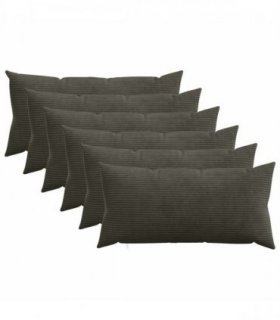 vidaXL Cushion Cover 6 pcs HEERLEN Anthracite 40 x 80 cm Corduroy