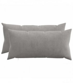 vidaXL Cushion Cover 2 pcs HEERLEN Light Grey 40 x 80 cm Corduroy