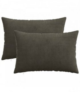 vidaXL Cushion Cover 2 pcs HEERLEN Anthracite 40 x 60 cm Corduroy