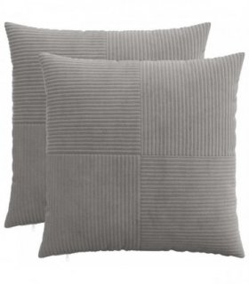 vidaXL Cushion Cover 2 pcs ALMELO Light Grey 60 x 60 cm Corduroy