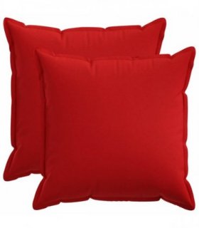 vidaXL Cushion Cover 2 pcs HOUTEN Red 80 x 80 cm Faux Linen
