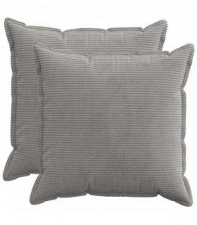 vidaXL Cushion Cover 2 pcs HOUTEN Light Grey 80 x 80 cm Corduroy
