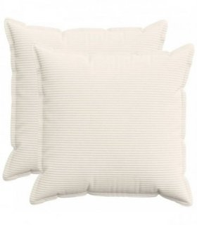 vidaXL Cushion Cover 2 pcs HOUTEN Cream 70 x 70 cm Corduroy
