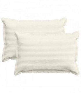 vidaXL Cushion Cover 2 pcs HOUTEN Cream 50 x 75 cm Corduroy