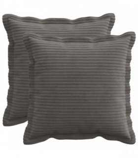 vidaXL Cushion Cover 2 pcs HOUTEN Dark Grey 45 x 45 cm Corduroy